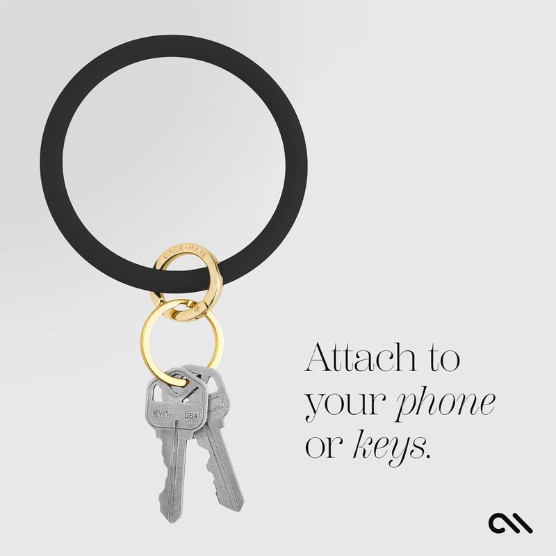 Casemate Phone Charm Bangle Bracelet - Detachable Wristlet Keychain for Women - Hands-Free iPhone Wrist Strap with Tether Tab - Key Ring Bracelet for Galaxy, Pixel and Phone Cases - Black - Image 5